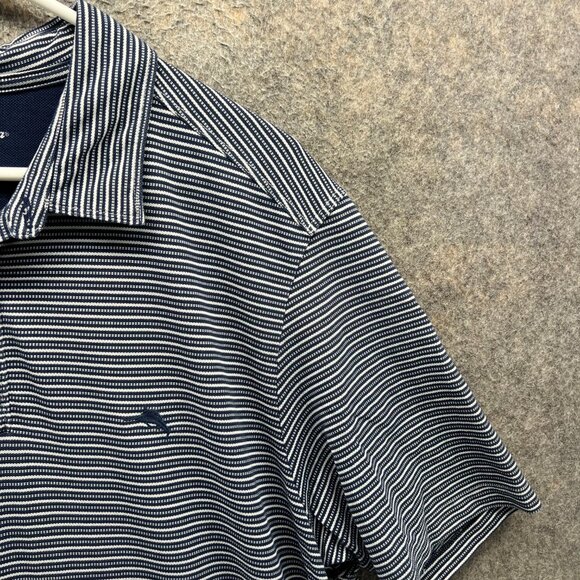 Tommy Bahama Polo Shirt Mens XXL Blue Preppy Striped Island Zone Extra Large - Picture 7 of 10